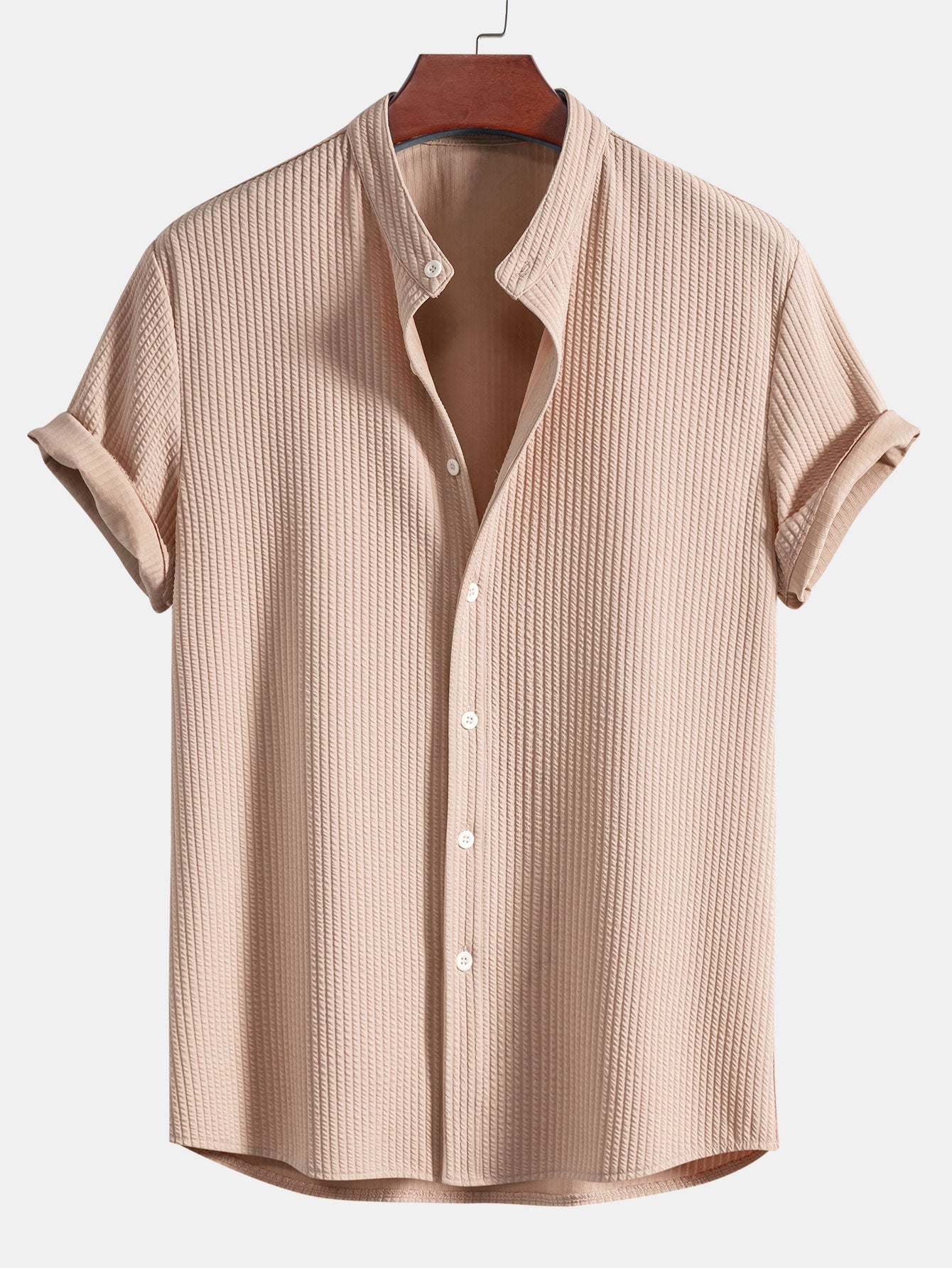 Camicia da colletto a coste in forma muscolare