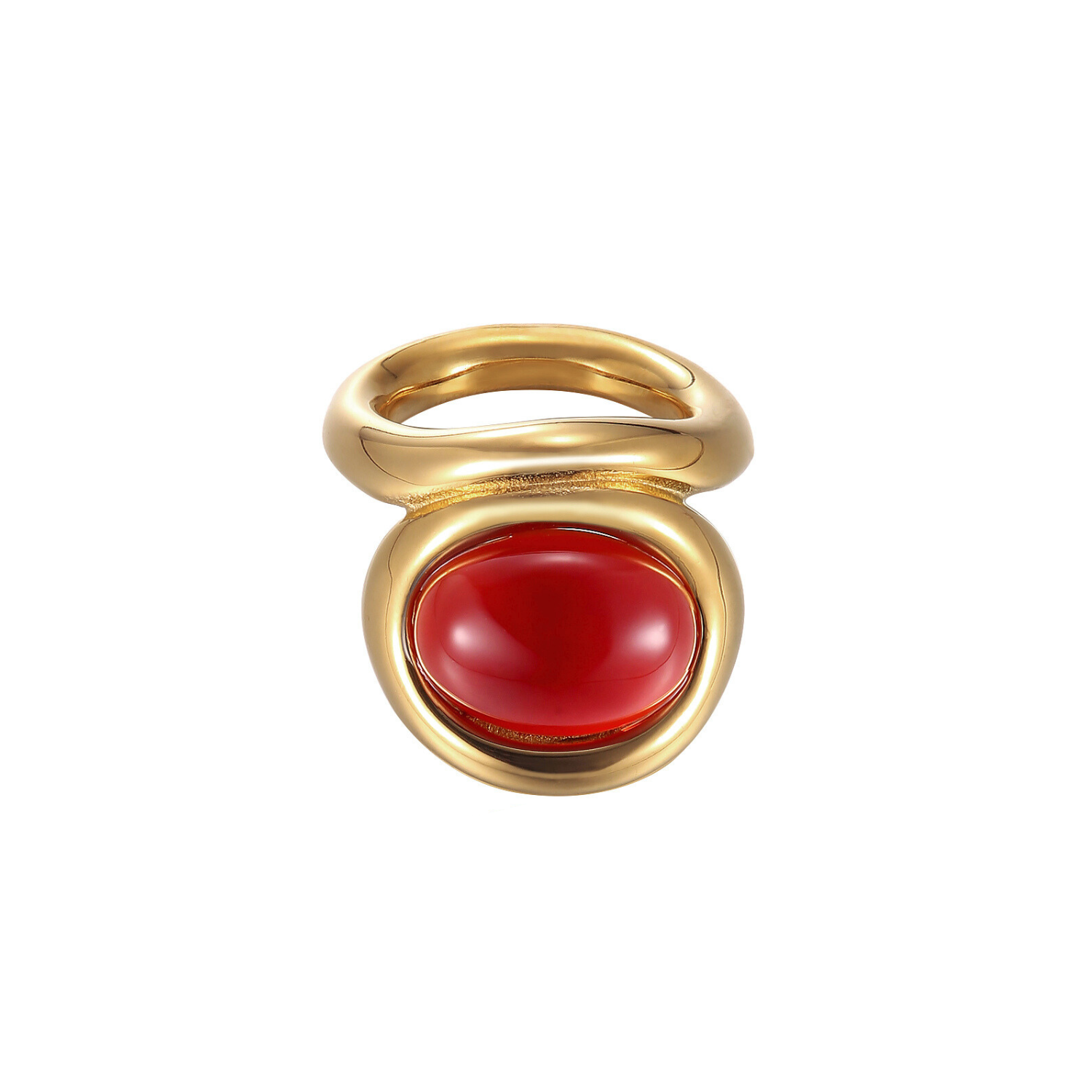 STATEMENT COCKTAIL RING RED