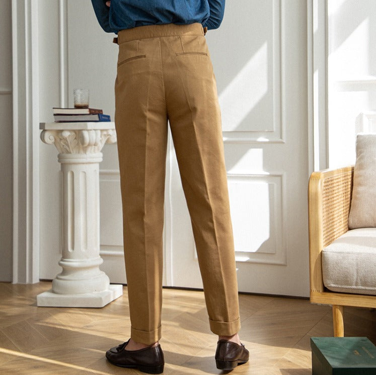 Antibes - Pantaloni Dritti in Twill di Cotone