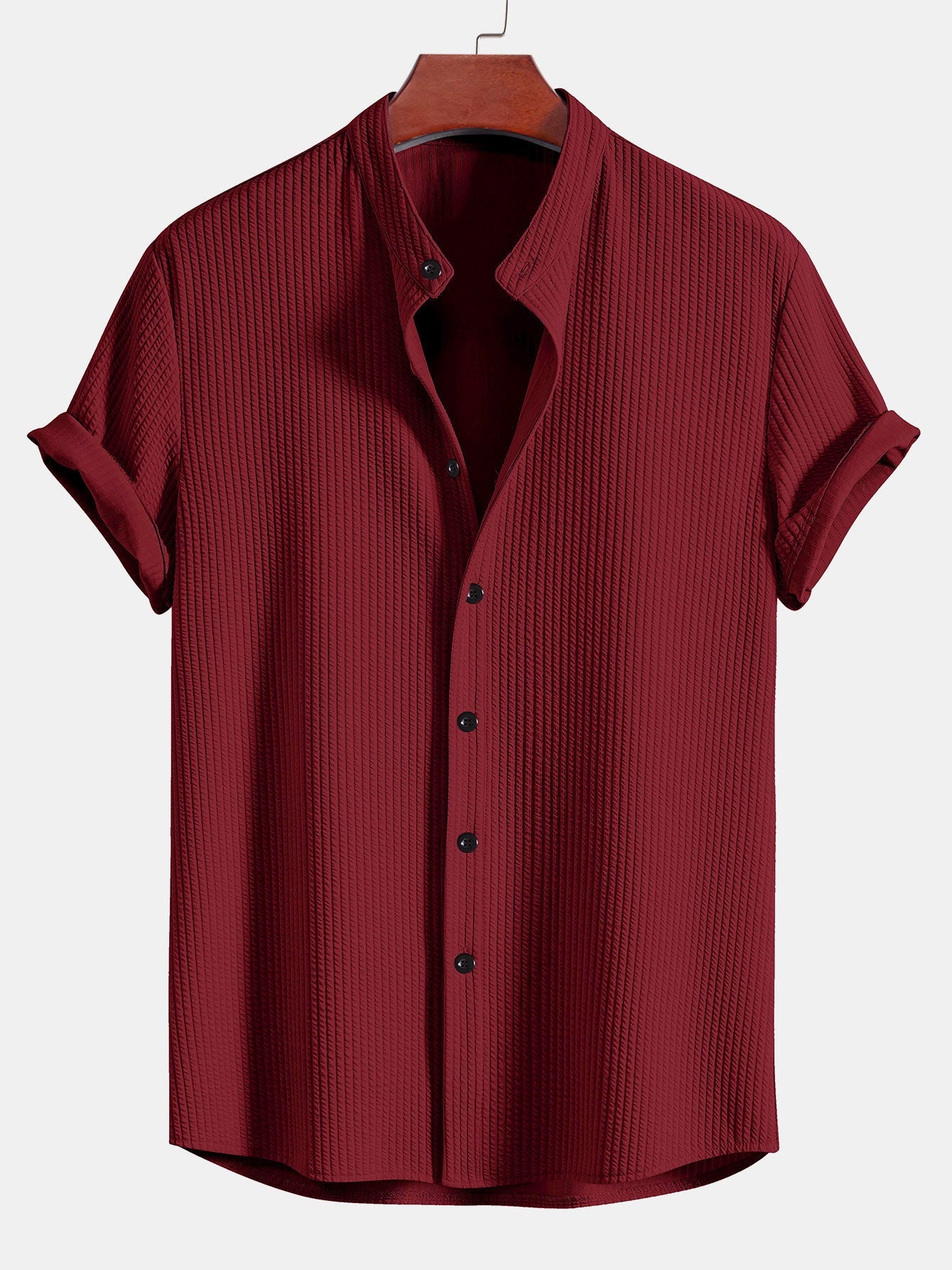 Camicia da colletto a coste in forma muscolare