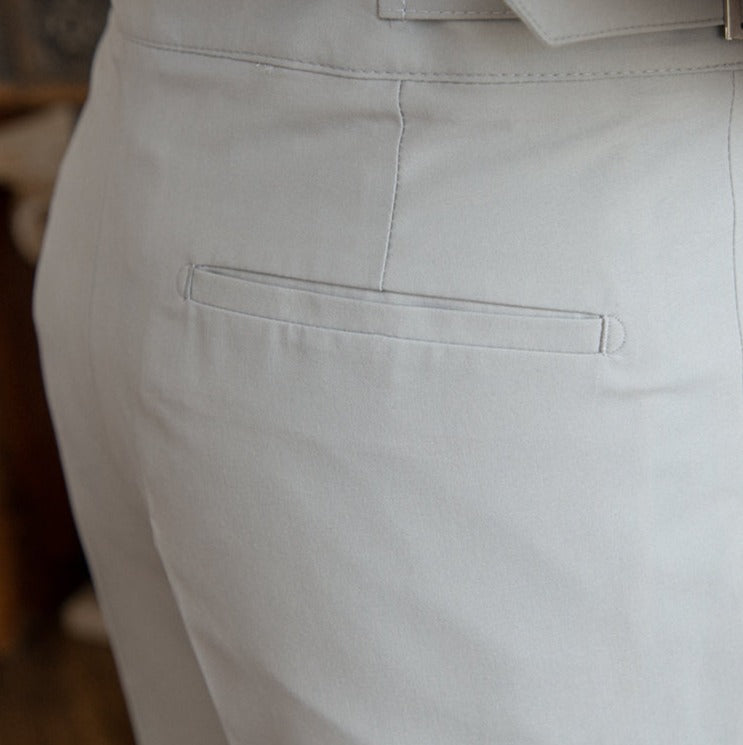 Pantaloni dritti con pieghe Capri Gurkha