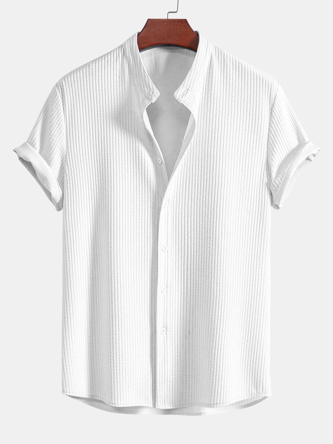 Camicia da colletto a coste in forma muscolare